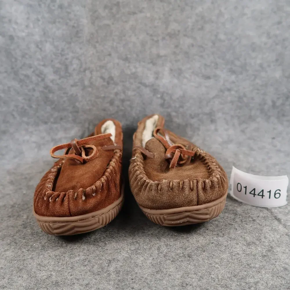Wonder Nation Shoes Kids 13 1 Slippers Moccasin Loafer Brown Slip On Faux Fur